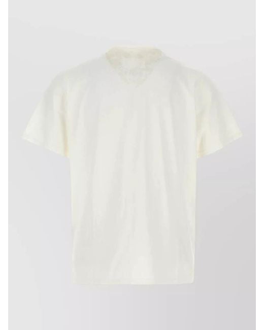 Maison Margiela White Cotton T Shirt Short Sleeves Casual Fit for men
