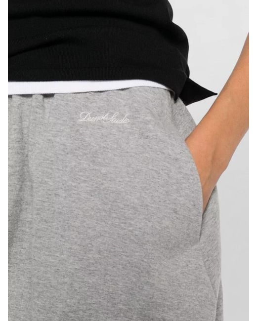 DUNST Gray Cotton Mini Skirt Featuring Side Pockets