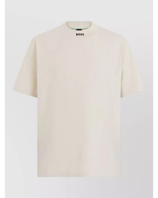 Boss White Regular Fit Cotton Short Sleeve T-Shirt for men