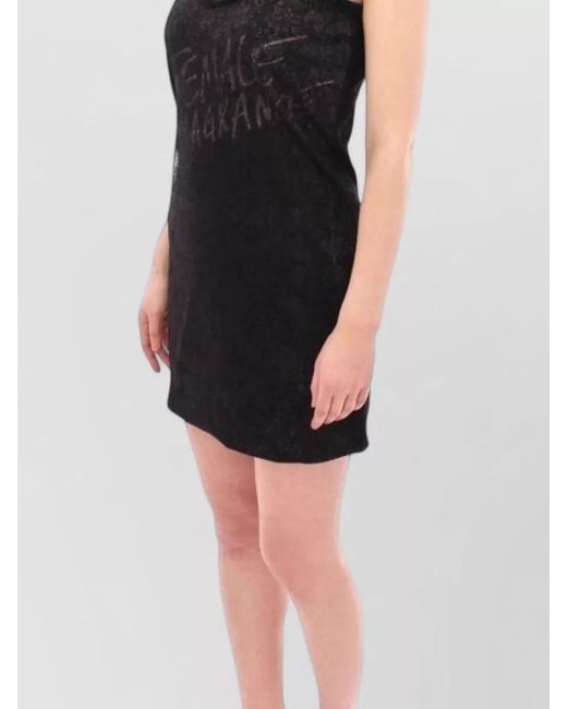 Ermanno Scervino Black Nylon Lace Mini Dress
