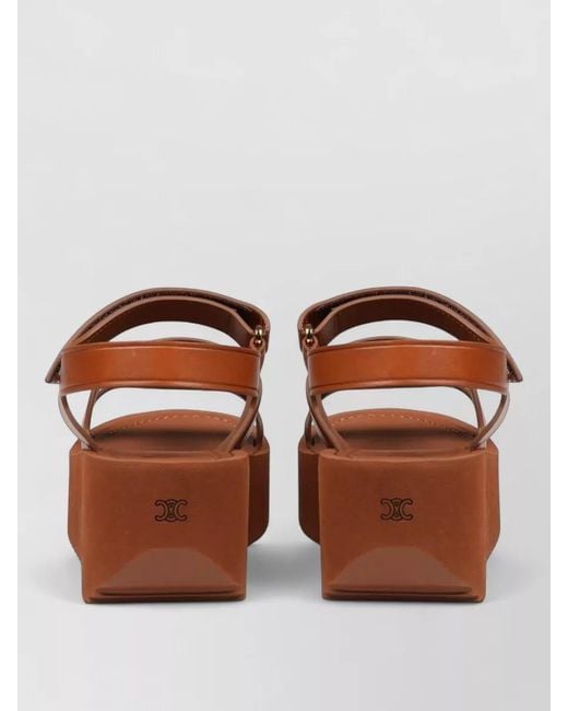 Céline Brown Leather Mules