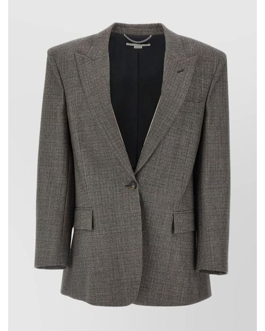 Stella McCartney Black Wool Oversized Single-Breasted Blazer