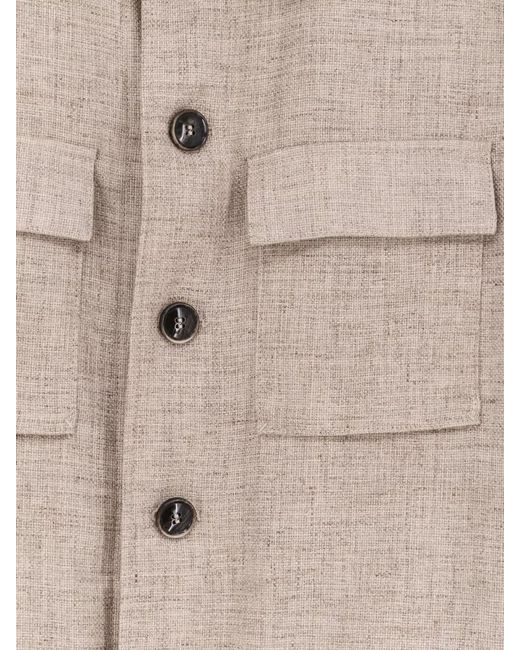 Boss Natural Corvin Wool Silk Linen Tailored Jacket for men