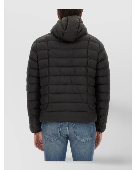 DIESEL Black Regular-Fit Puffer Jacket for men