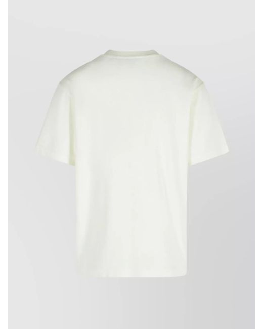 Burberry White Cotton Crew Neck T-Shirt Graphic Print for men