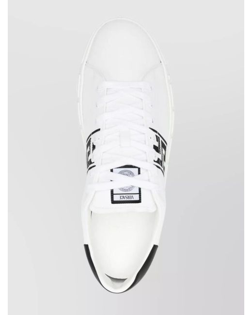 Versace Metallic Leather Low-Top Sneakers for men