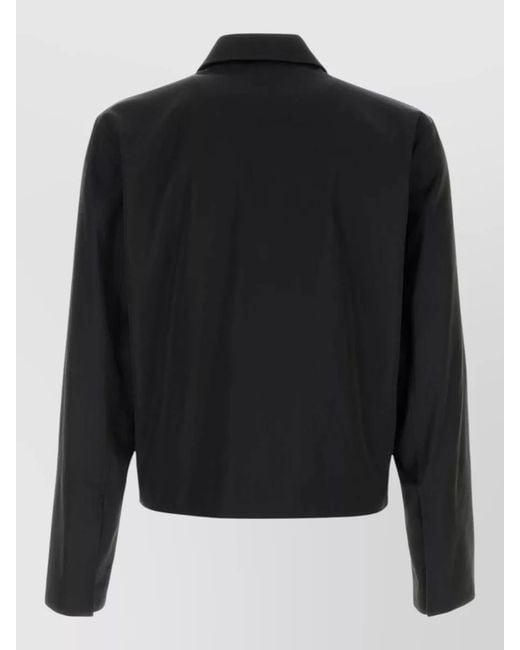 Gucci Black Faille Jacket Collared Design Long Sleeves for men