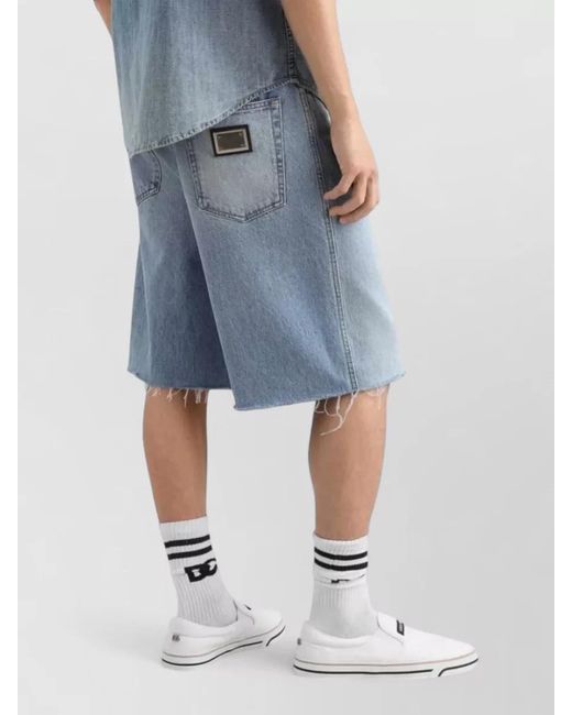 Dolce & Gabbana Blue Denim Shorts Belt Loops Five Pocket Design for men