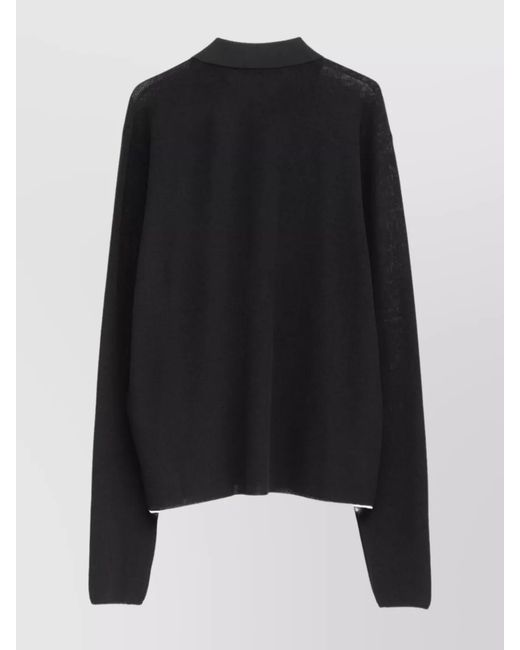 Jacquemus Black Knit Polo Shirt for men