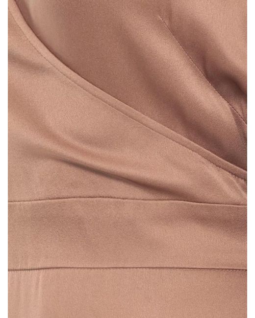 Fabiana Filippi Natural V Neck Wrap Viscose Maxi Dress