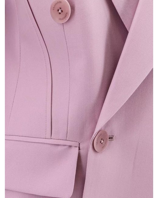 Seafarer Pink Carmen Blazer Virgin Wool Silk Tailoring