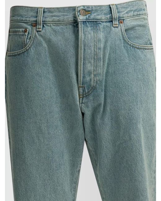 Valentino Blue Denim Straight-Leg Trousers for men