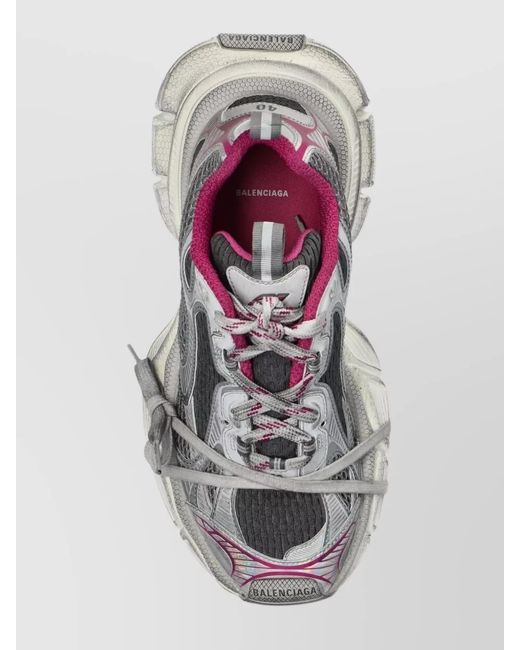 Balenciaga Metallic Mesh Low-Top Sneakers