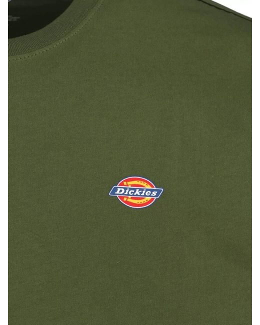 Dickies Green Short Sleeve Crew Neck Cotton T-Shirt for men