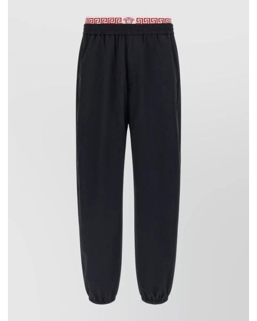 Versace Blue Greca Pattern Beach Joggers Lightweight for men