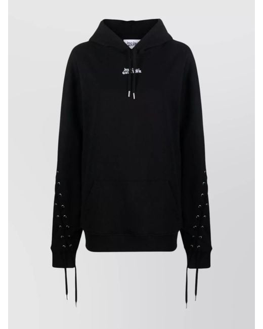 Jean Paul Gaultier Black Logo Cotton Hoodie