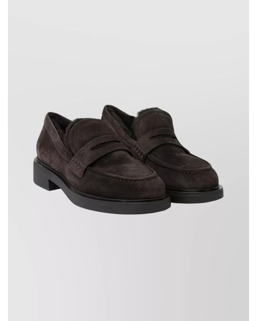 Gianvito Rossi Black Leather Loafers