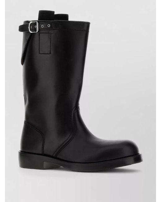 Dries Van Noten Black Leather Boots for men