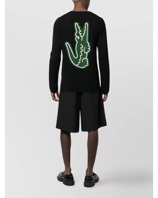 Comme des Garçons Black Wool Logo Print Long-Sleeve Jumper for men