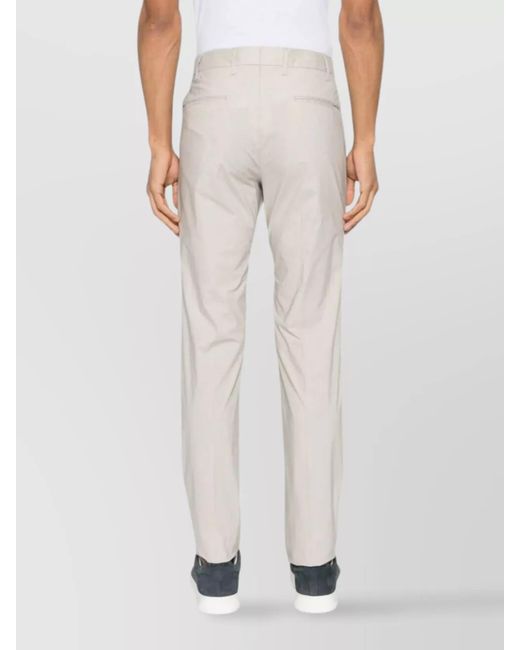 Incotex White Slim-Fit Straight-Leg Trousers for men
