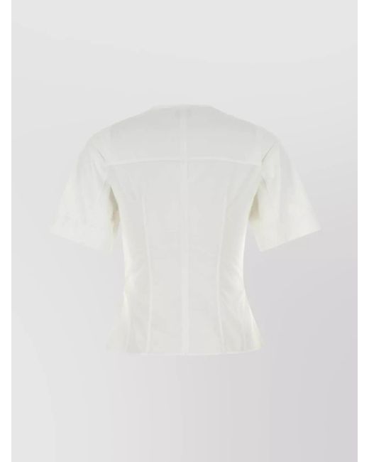 McQueen White Poplin Corset Shirt