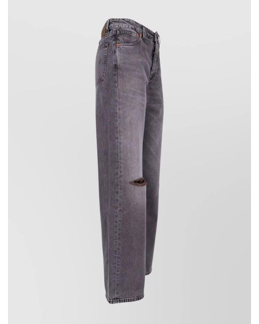 Our Legacy Gray Wide-Leg Trousers