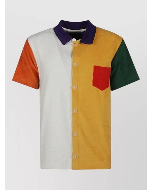 Howlin' By Morrison Multicolor Short Sleeve Cotton Shirt Chest Pocket for men