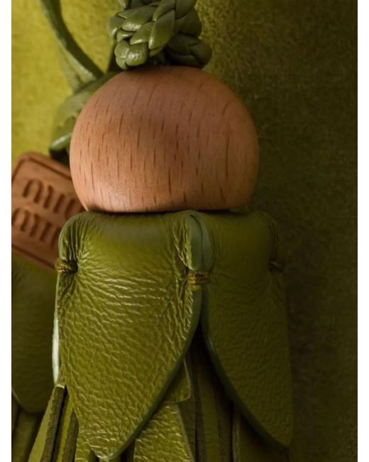 Miu Miu Yellow Matelassé Lamb Leather Shoulder Bag