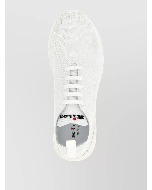 Kiton White Low-Top Sneakers for men
