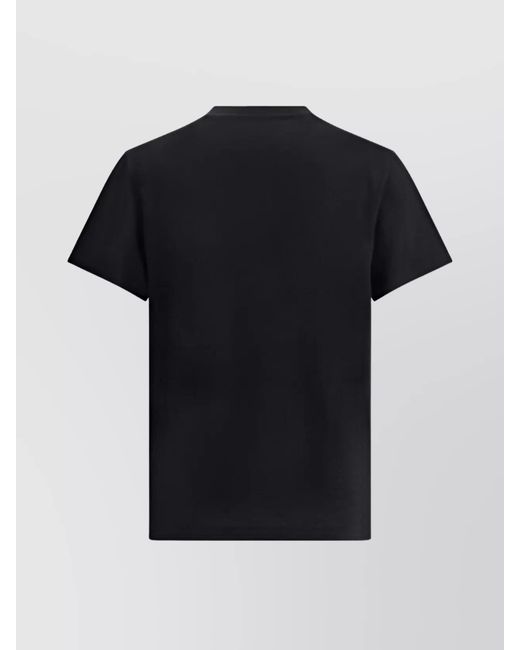 McQueen Black Logo Print Cotton T-Shirt for men