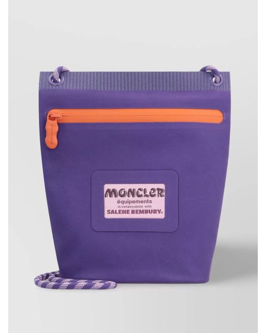 Moncler Purple Nylon Clutch Bag for men