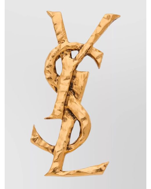 Saint Laurent Metallic Hammered Single Earring