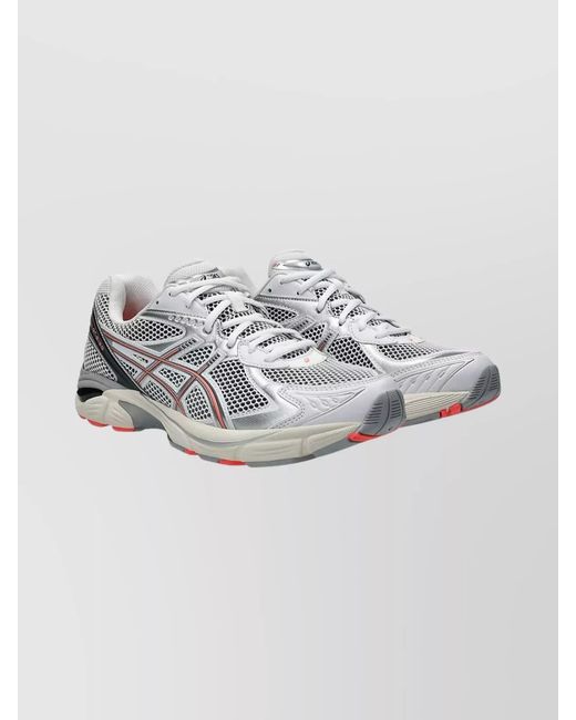 Asics Gray Mesh Panel Low-Top Sneakers for men