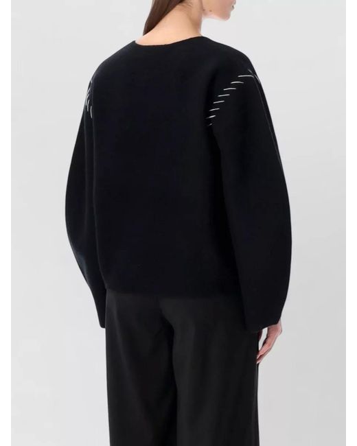 THE GARMENT Black Oslo Relaxed Knit Sweater Modern Silhouette