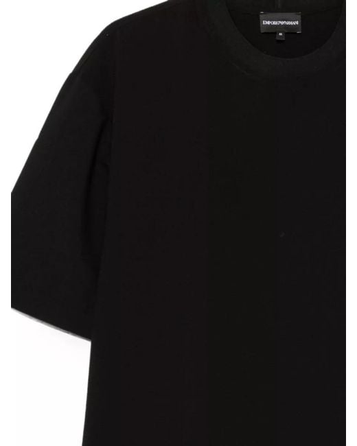 Emporio Armani Black Short Sleeve Crew Neck Regular Fit Shirt for men