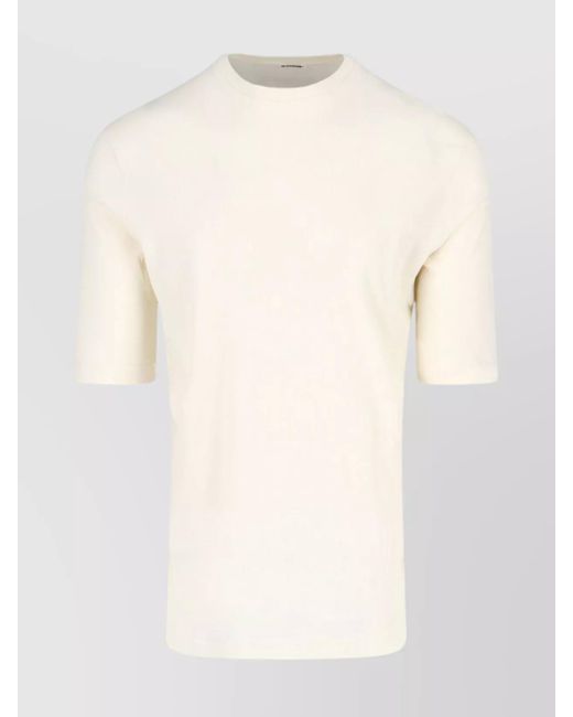 Jil Sander Natural Short Sleeve T-Shirt for men