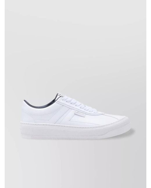 Lanvin White Leather Low-Top Sneakers for men