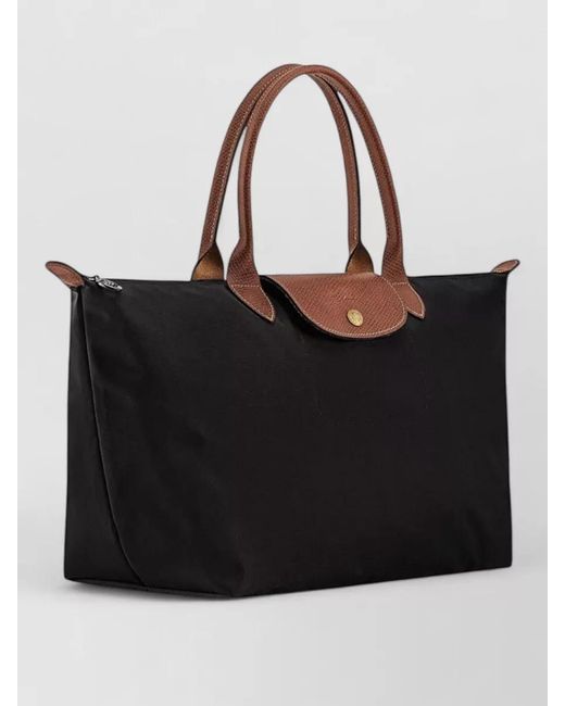 Longchamp Black Le Pliage L Tote Bag Top Handles