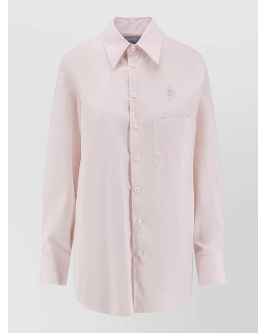 Seafarer Pink Kim Cotton Shirt Long Sleeve Collar