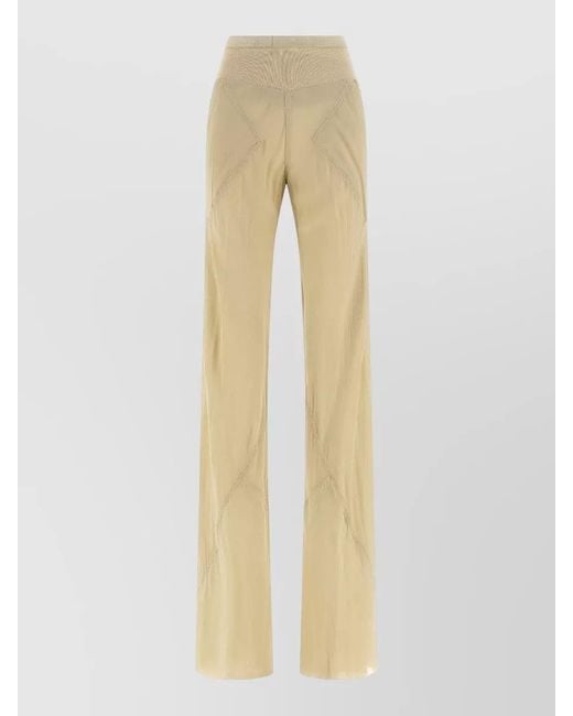 Rick Owens Natural Bias Cut Trousers Seam Detailing Design