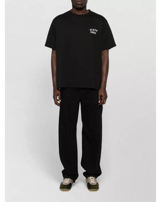 KENZO Black Cotton Oversized Short-Sleeve T-Shirt for men