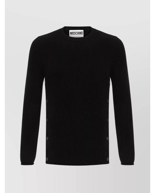 Moschino Black Wool Jumper for men