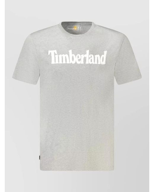 Timberland Gray Cotton T-Shirt for men