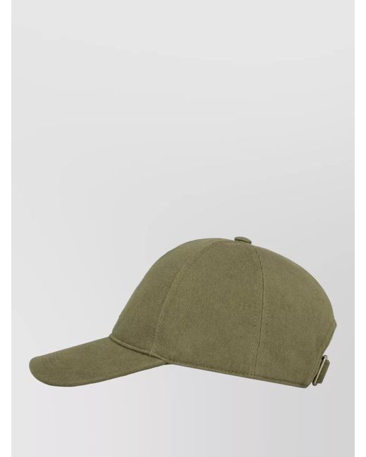Saint Laurent Green Cassandre Cap Curved Brim Six Panel for men