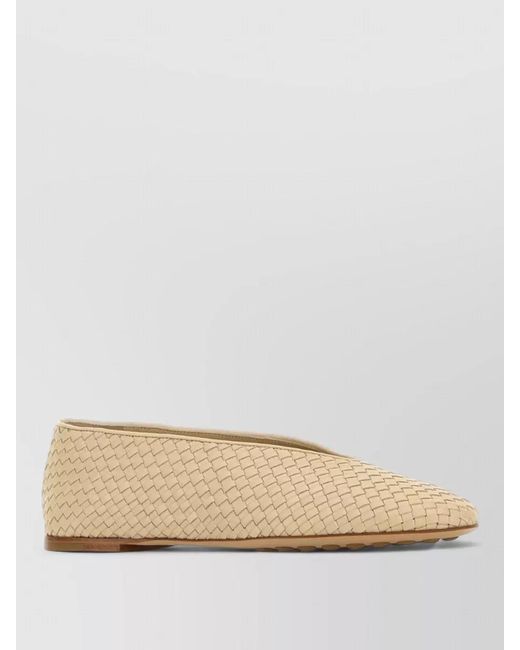 Bottega Veneta Natural Leather Ballerinas