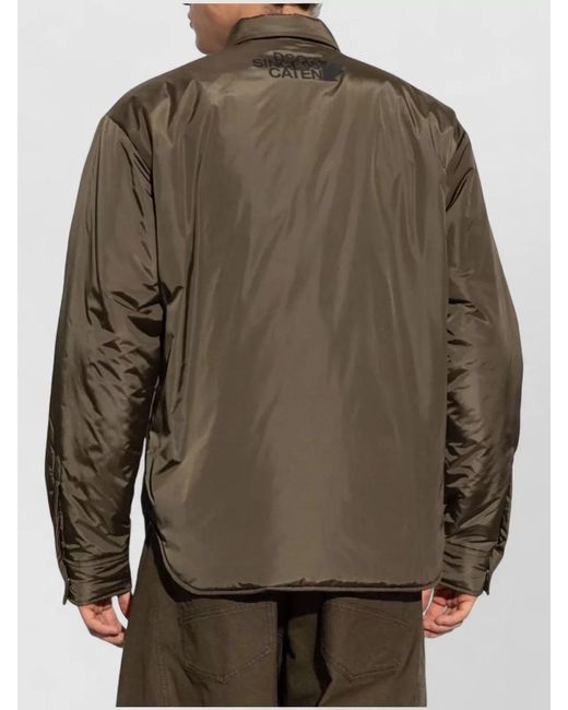 DSquared² Green Padded Shell Jacket Chest And Flap Pockets for men