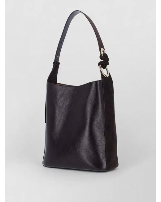 Anya Hindmarch Black Chubby Leather Shoulder Bag