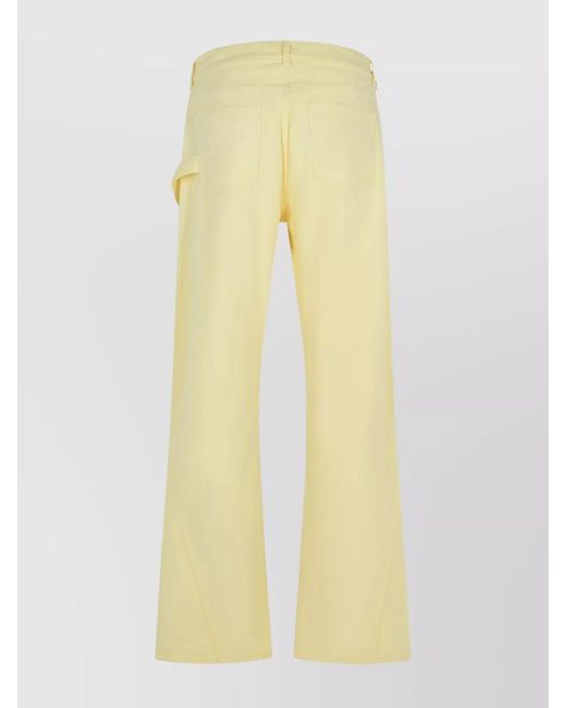 J.W. Anderson Yellow Denim Wide-Leg Trousers for men