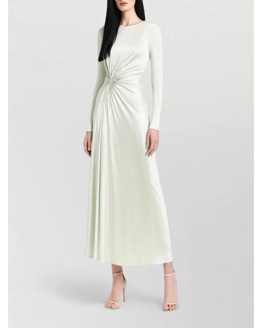 Victoria Beckham White Twist Waist Maxi Dress