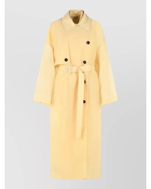 Sportmax Yellow Two Piece Fata Technical Trench Coat